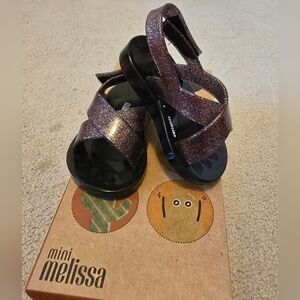 Mini Melissa Kids Glitter Sandals - Purple